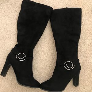 Black Olsen Suede Boots